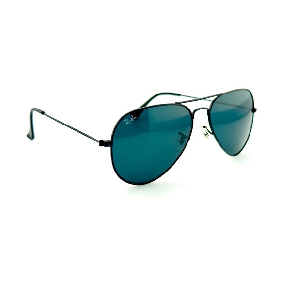 Ray-Ban Aviator Sunglasses Total Black RB3025 Polished Black Frame Black Lenses - Picture 5 of 14